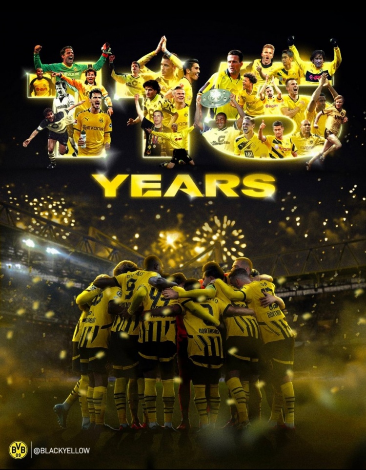 多特迎成立115周年，球隊(duì)官推曬海報(bào)紀(jì)念：哈蘭德、羅伊斯等出鏡